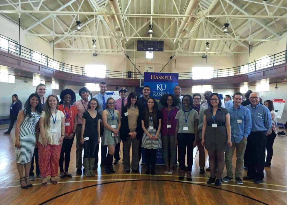 Group picture of the KU/Haskell Undergraduate Research Symposium participants